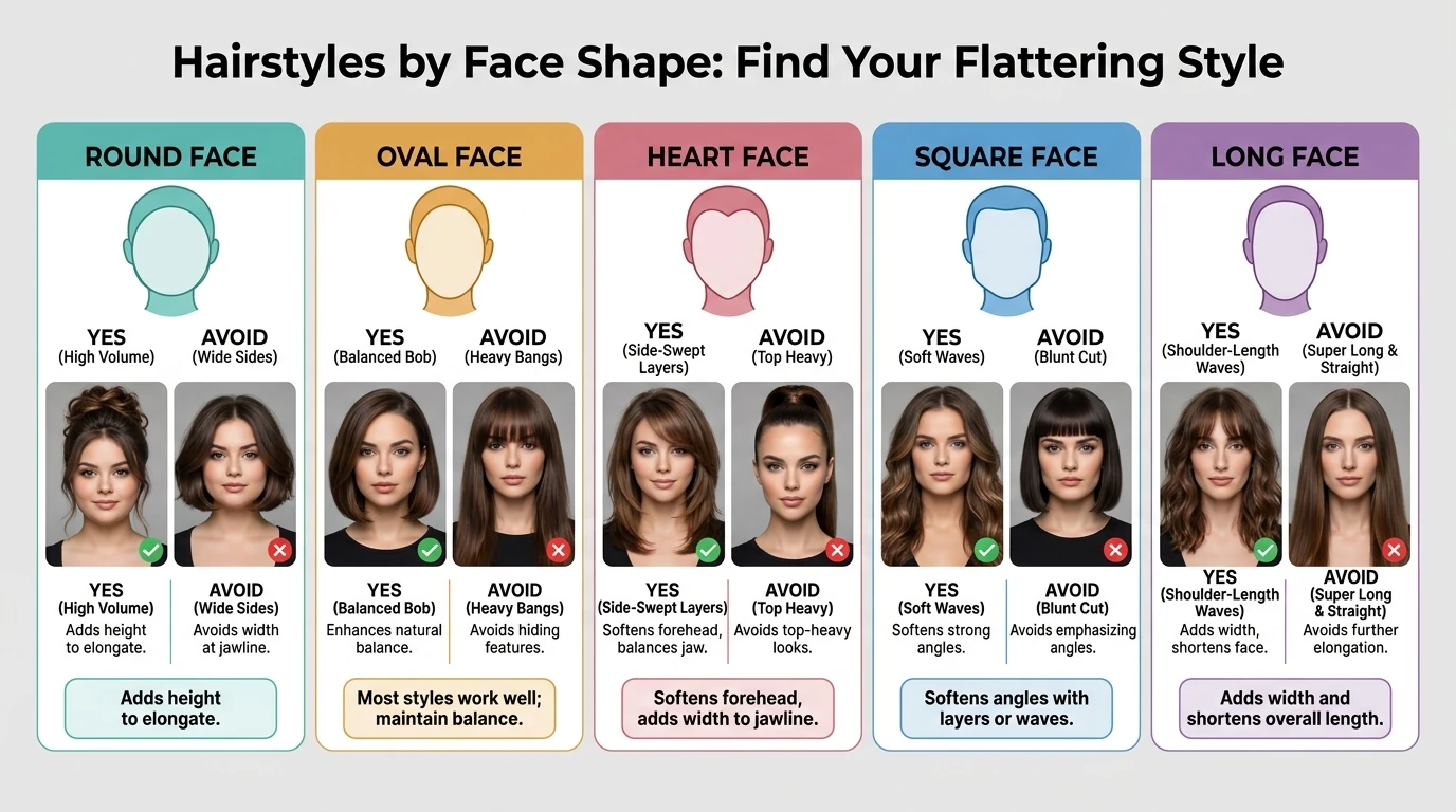 Hairstyles by Face Shape Find Your Flattering Style