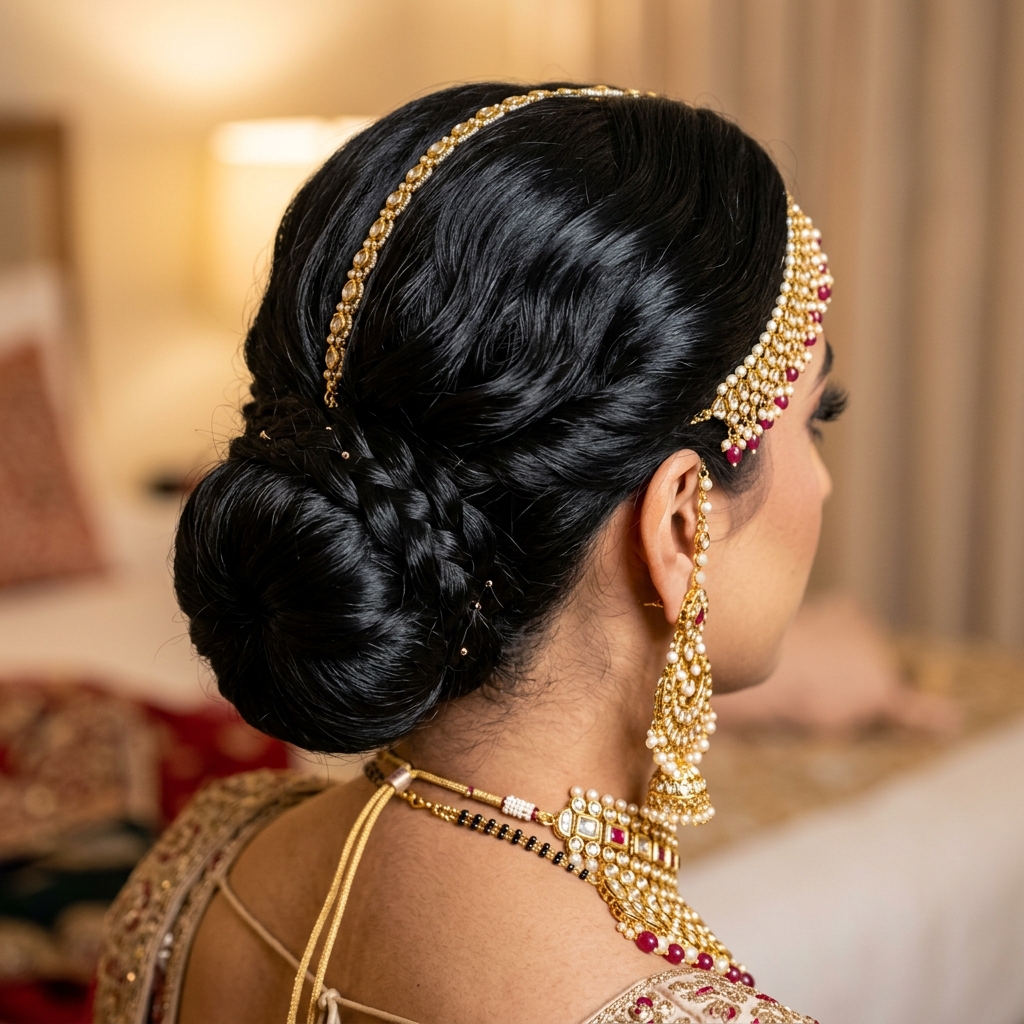 North Indian Bridal Bun